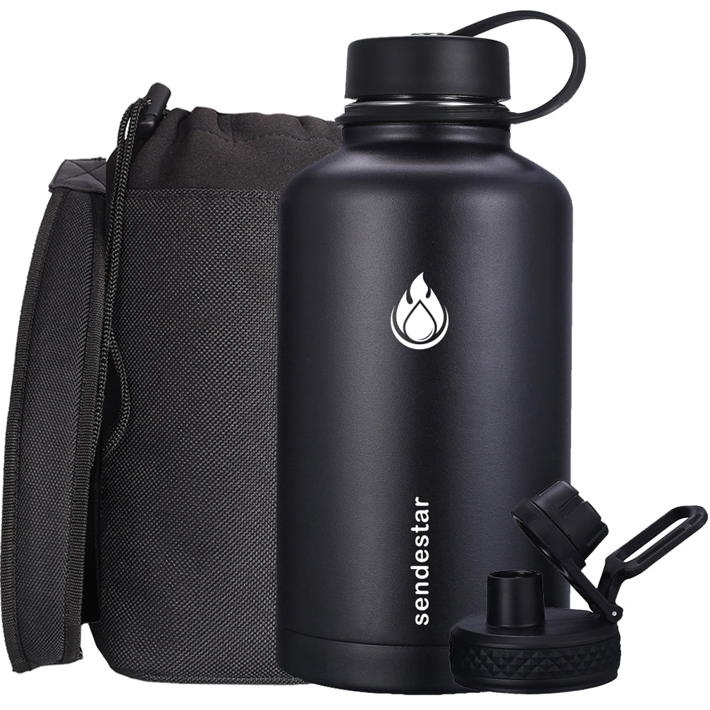 PlanetBox Stainless Steel Sip Spout Water Bottle Black