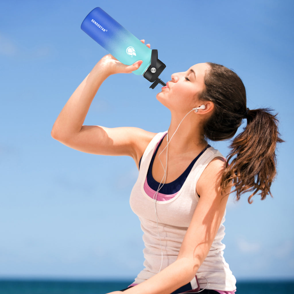 Hydro Flask Wide Mouth Water Bottle w/ Straw Lid, 20oz/32oz/40oz Option