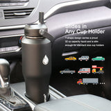SENDESTAR Water Bottle 32oz-64 oz,2 Lids(Straw lid),Wide Mouth Stainless Steel Vacuum Insulated Double Wall Keep Liquids Cold or Hot All Day,Sweat Proof Sport Design
