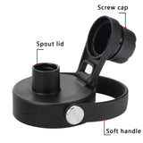 HydroFest Spout lid fit Hydro Flask Wide Mouth Water Bottle,Sports Cap for Hydro Flask Accessories 12 16 18 20 32 40 64 oz, Flexible Handle Replacement Spout Lids for Hydro Flask Straws Top