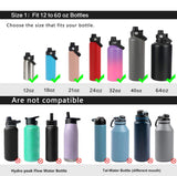 HydroFest Spout lid fit Hydro Flask Wide Mouth Water Bottle,Sports Cap for Hydro Flask Accessories 12 16 18 20 32 40 64 oz, Flexible Handle Replacement Spout Lids for Hydro Flask Straws Top