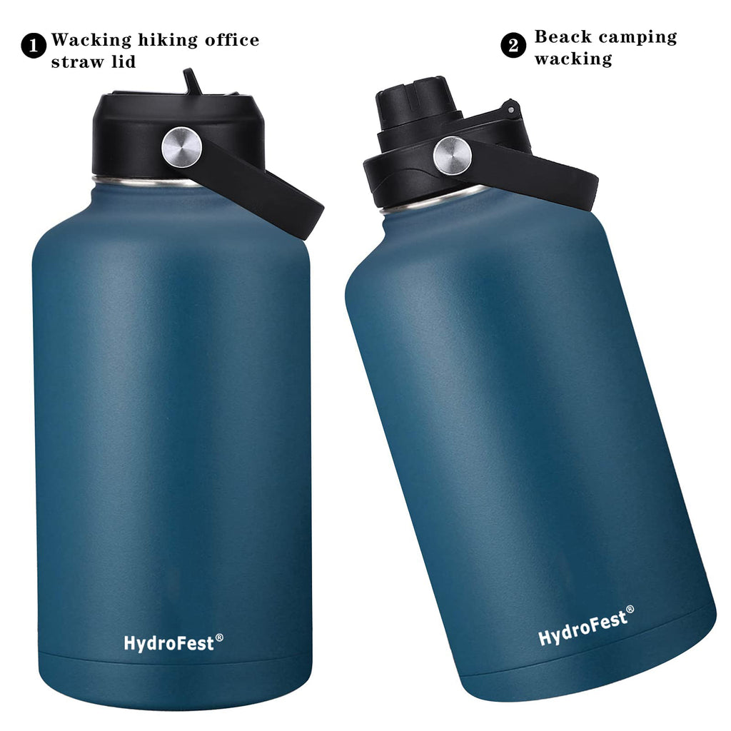 Dusgut Water Bottles with Portable Lid, BPA Free, Hydro Insulated Thermal  Flask for Hot or Cold Drinks 350ml Stainless Steel Metal Reusable Water
