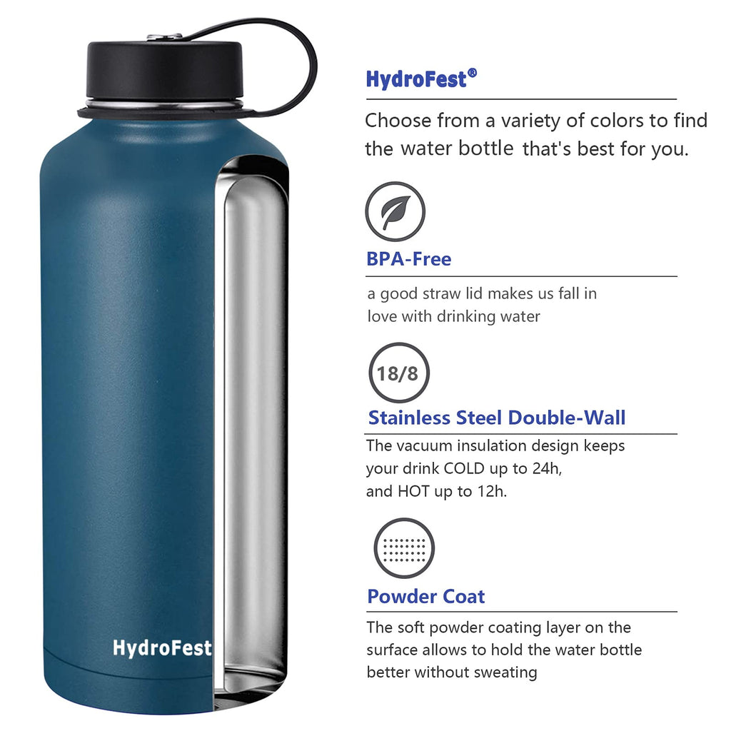 Thermos Vacuum Insulated Bottle with Straw